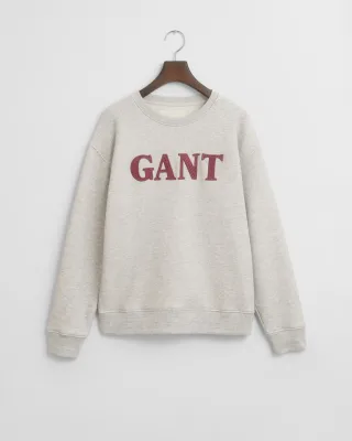 GANT - Graphic Rundhals-Sweatshirt light grey melange - Gr. - S