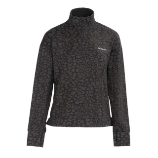 LA Gear - Sweatshirt für Damen, mit halbem Reißverschluss (Schwarz)