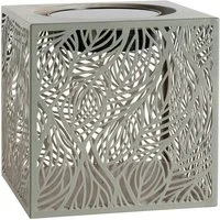Dehner LED Solarleuchte Olea, Solar-Laterne, B20 x H20 x T20 cm, Metall & Kunststoff, Warmweiß, Dämmerungssensor, Solar