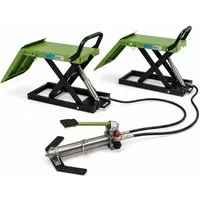 TRUTZHOLM Auffahrrampe Scherenheber hydraulisch 1360 kg Hebebühne PKW Wagenheber Paar, Scherenhubsystem