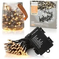 Nordstern LED-Lichterkette WarmWeiß von 24 bis 1.200 LED Weihnachtsdeko für Innen und Außen, Batteriebetrieben 96 LED - 7 m für Weihnachtsbaum