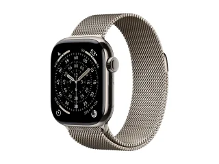 Apple Watch Series 11 (GPS + Cellular) 42mm Titan natur mit Milanaise-Armband natur | mf8p4zr/a |