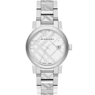 Burberry BU9037 Die Stadt graviert überprüft Stahl Unisex-Uhr