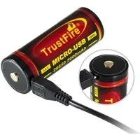 Trustfire 26650 Akku 5000 mAh (3,7 V), mit Schutzschaltung - USB wiederaufladbar