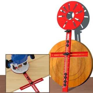 BOHAN 4 in 1 Router Milling Groove Bracket Aluminum Alloy Circle Cutting Jig with 120-650mm Rαdius for Woodworking Trimm