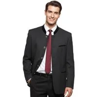 Moschen-Bayern Trachtenblazer Trachtenblazer Herren Trachtenjacke Trachtenjanker Blazer Schwarz Grau Stehkragen