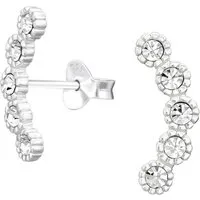 ALEXANDER YORK Paar Ohrstecker KRISTALLREIHE 5 Sonne, 2-tlg., 925 Sterling Silber
