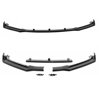 Frontspoiler Spoiler Lippe Stoßstange Schwarz glänzend 3-teilig für Audi A4 B9 8W ab 2015-2019