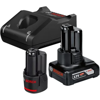 Bosch Akku Starter-Set: 1 x GBA 12 Volt, 2.0 Ah, 1 x GBA 12 Volt, 4.0 Ah, GAL 12V-40 - 1600A01NC9