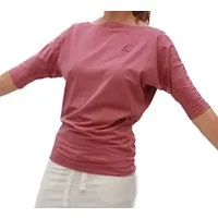 ESPARTO Yogashirt Halbarmshirt Sadaa in Bio-Baumwolle Wohlfühlshirt mit breitem Schulterausschnitt (U-Boot-Ausschnitt)