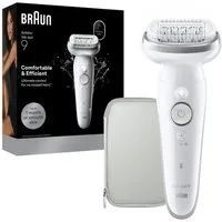 Braun Epilierer 9-000, Langanhaltend glatte Haut, Wet & Dry, 40 MicroGrip-Pinzetten