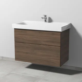 Sanipa 3way Waschtischunterbau zu Geberit Xeno2 Waschtisch mit 2 Auszügen, Eiche-Arizona SM66180