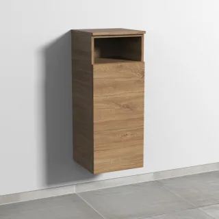 Sanipa 3way Mittelschrank mit 1 Tür und 1 offenem Fach, Eiche-Kansas, SM13359 SM13359
