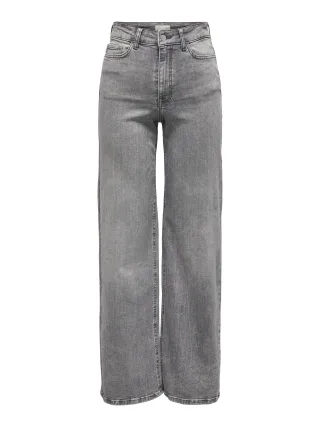 JDY - JDYFELINA-FINA HW WIDE LT GREY JEANS DNM Light Grey Denim - Gr. - 32