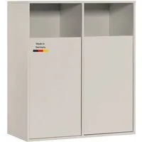 mokebo Wäscheschrank Der Wäschehüter (2-türig) Made in Germany, Wäschesammler, mit Magnetverschluss in Beige Kaschmir