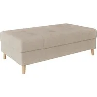 Home affaire Polsterhocker CHARRE XXL, Steppung im Sitzbereich, Maße: B/T/H: 118/73/40 cm, passend zur Serie CHARRE, auch in Cord und Bouclé