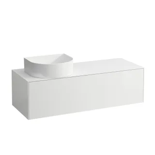 LAUFEN Waschtischunterschrank Sonar 457x1177x341 Aus li, 1Schubl H812340/1/2/3 weiss matt H4054220341701