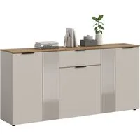 Home affaire Sideboard EDIL, Breite 140 cm, 2 Türen, 4 Schubkästen, 2 Einlegeböden, 3 Fächer (moderne Farbkombination, Platz für ca. 7 Paar Schuhe), Garderobenschrank, Schuhschrank, Schuhkommode, Kommode, Anrichte