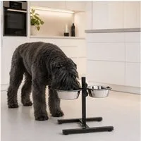 Mojawo Futternapf Hundenapf / Fressnapf / Futternapf Ø 19cm Höhenverstellbar Edelstahl, Metall, Edelstahl
