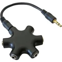 keepdrum keepdrum ADA067 5-fach Verteiler Splitter mehrfach Y-Adapter Audio-Adapter 3,5-mm-Klinke zu 3,5-mm-Klinke, 5-fach Audio Verteiler
