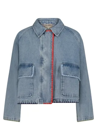 AMBER & JUNE - Jeansjacke Middle Blue Melange - Gr. - 44