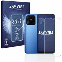 Savvies Displayschutzfolie Schutzfolie für Xiaomi Redmi 10C (Display+Kamera), 6 Stück, Displayschutz Schutz Folie Klar Transparent