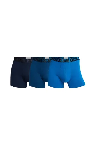 Bio-Baumwolle 3er-Pack Blau Herrenboxershorts