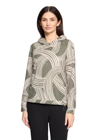 Betty & Co - Sweatshirt khaki/cream - Gr. - 44