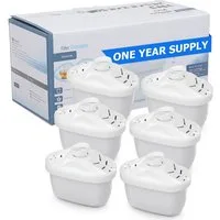 oyajia Wasserfilter Wasserfilterkartuschen, Ersatz für Brita Maxtra+ Kanne Nachfüller, Zubehör für für alle BRITA Wasserkocher, Entfernt Kalk, 4-Stufiges Filtersystem, (Kokosnussschale, PP-Baumwoll, Lonenaustauscherharz, Feinfiltersieb)