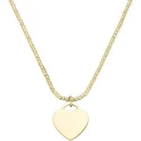 GIORGIO MARTELLO MILANO Kette mit Anhänger Kugelkette diamantiert mit Anhänger Herz, Silber 925