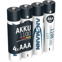 ANSMANN AG Akku AAA, 4 Stück, 1050 mAh 1,2V NiMH Akku 1100 mAh (1.2 V)