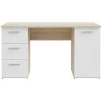 FORTE Schreibtisch Neuss, mit 3 Schubladen & 1 Tür, funktional, Breite 138 cm