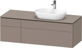 Duravit L-Cube Konsolenwaschtischunterbau wandhängend Basalt Matt 1420x550x482 mm - LC4875043430000 LC4875043430000