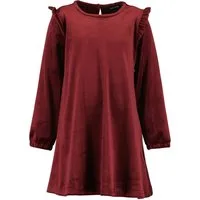 Blue Seven Sweatkleid in samtiger Optik und mit süßen Rüschen