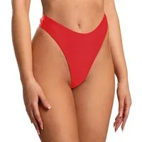Aquarti Bikini-Hose Tanga Thong Bottom Hohe Taille