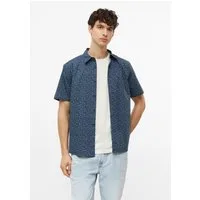 s.Oliver Kurzarmhemd Hemd Regular Fit: Elastisches Kurzarmhemd mit All-over-Print