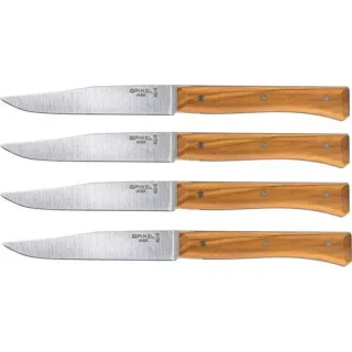 Opinel Tischmesserset Facette 4-teilig Olivenholz