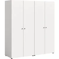 Home affaire Kleiderschrank BILLINGS, Schlafzimmerschrank, Schrank, Garderobenschrank (OTTO BESTSELLER, Garderobe & Schlafzimmer) Breite 160cm, weiß, 4-türig, inkl. 2 Kleiderstangen und 2 Ablageböden
