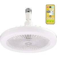 Laybasic Deckenventilator E27 Deckenventilator Fernbedienung Lampe mit Ventilator Dimmbar, 3 Geschwindigkeiten Schlafzimmer