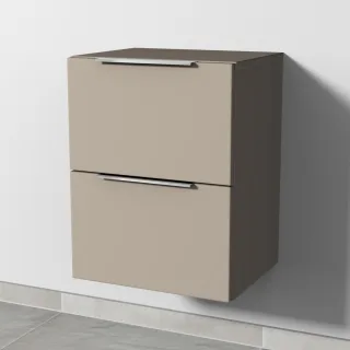 Sanipa 4balance Anbauschrank mit 2 Auszügen, Sandgrau-Matt, DG10067 DG10067