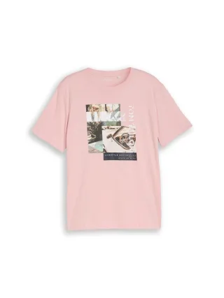 Tom Tailor - T-Shirt mit Fotoprint twinkle pink - Gr. - M
