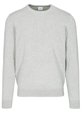 BASEFIELD - Rundhals Pullover light grey mel. - Gr. - XXL