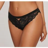 LASCANA Tanga mit edlem Accessoire und feinem Bund aus Satin-Material