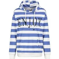 SUBLEVEL Hoodie Liebevoll bestickter Streifenlook mit Kapuze Logo Sweat Hoodie