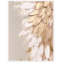 Posterlounge Wandbild Halo Feathers in Gold II, Bella Eve, erhältlich als Poster, Leinwandbild, Wandsticker oder Acrylglasbild