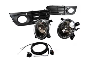 Original Kufatec Nebelscheinwerfer Gitter Kabelbaum SET für Audi A4 B8 8K Avant