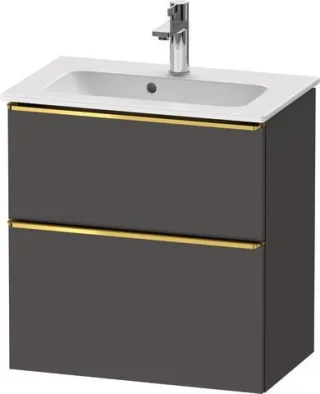 Duravit D-Neo Waschtischunterbau wandhängend Graphit Matt 610x372x625 mm - DE4368034490000 DE4368034490000