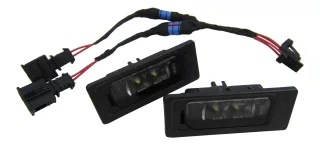 Original VW Audi LED Kennzeichenbeleuchtung + CanBus Anschluss Adapter Kabel #3A