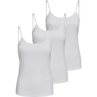 ONLY Tanktop Life Singlet (3-tlg) Figur betont, elastische Baumwollqualität