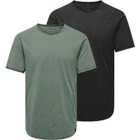 ONLY & SONS T-Shirt ONSBENNE (Set) zeitloses T-Shirt mit Overdye-Färbung für einen gewaschenen Used-Look
